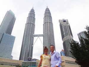 国際結婚した後、マレーシアへ旅行 - ペトロナスツインタワー